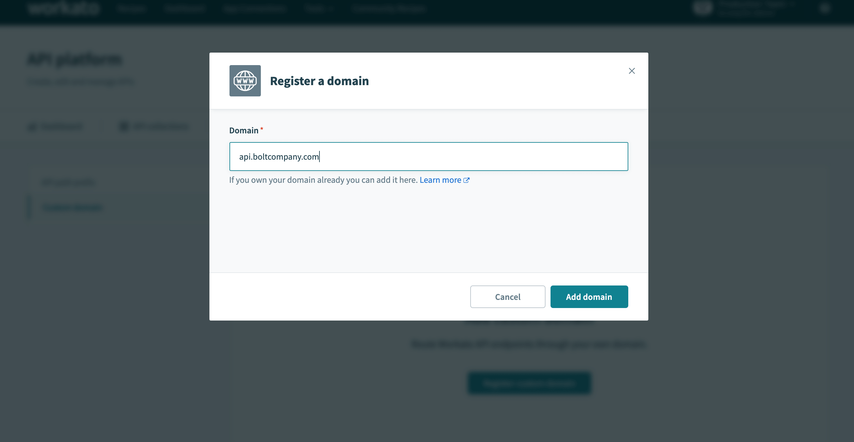 Register a domain