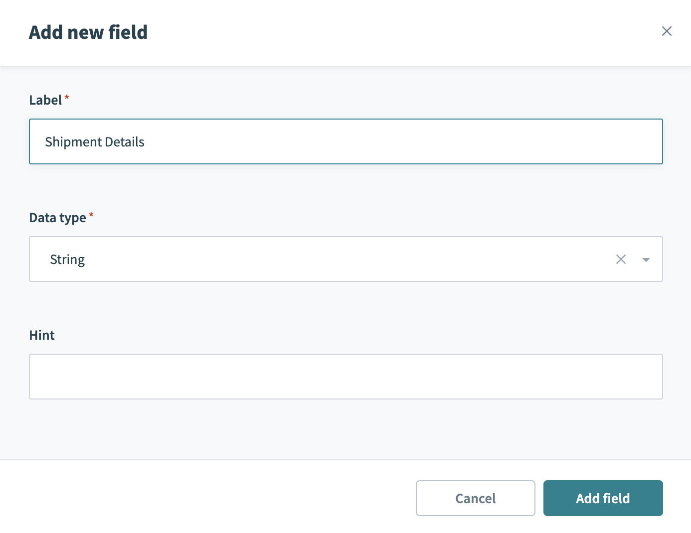 Input fields