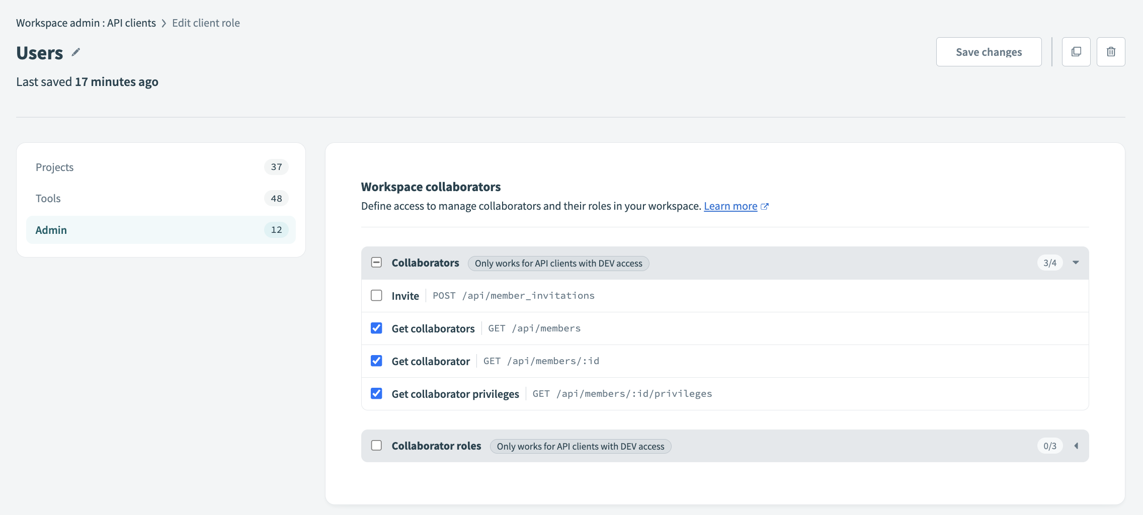 Select the endpoints you plan to enable