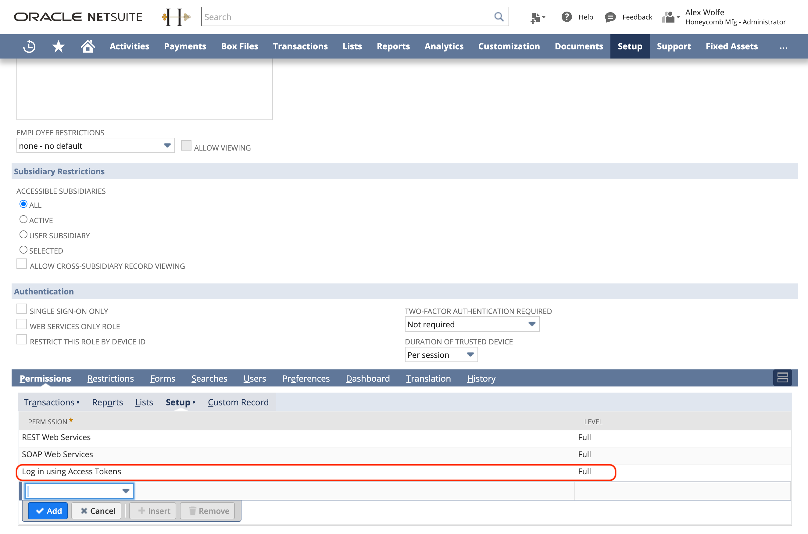 Assign Login using access token permissions