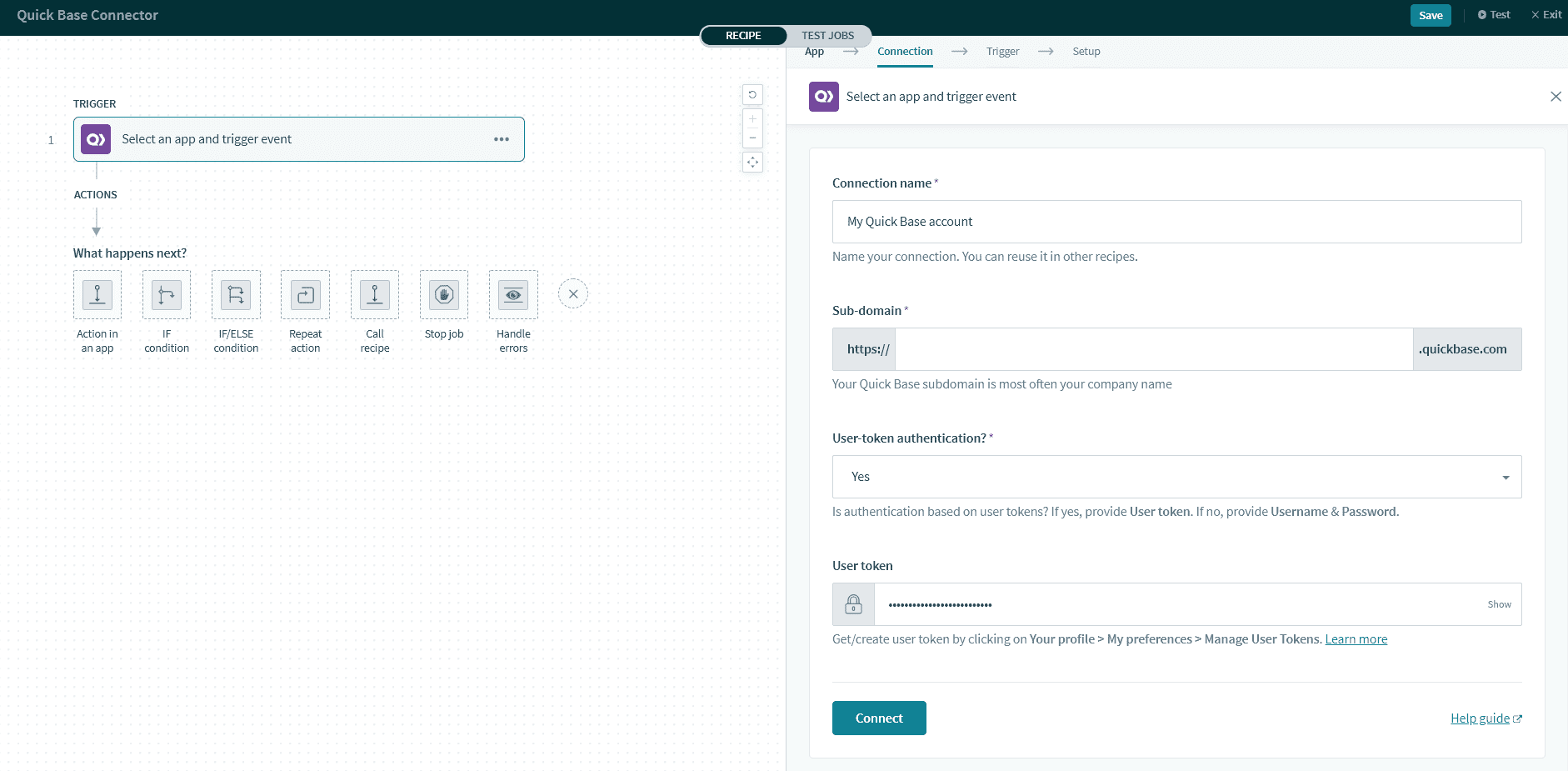 Authentication using user token