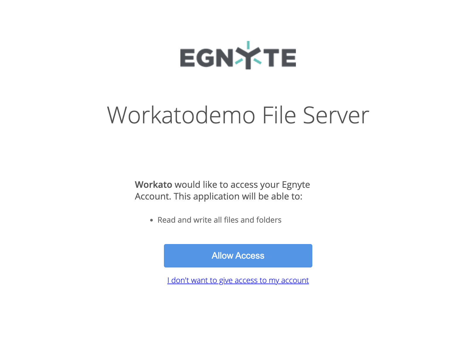 Authorize Egnyte