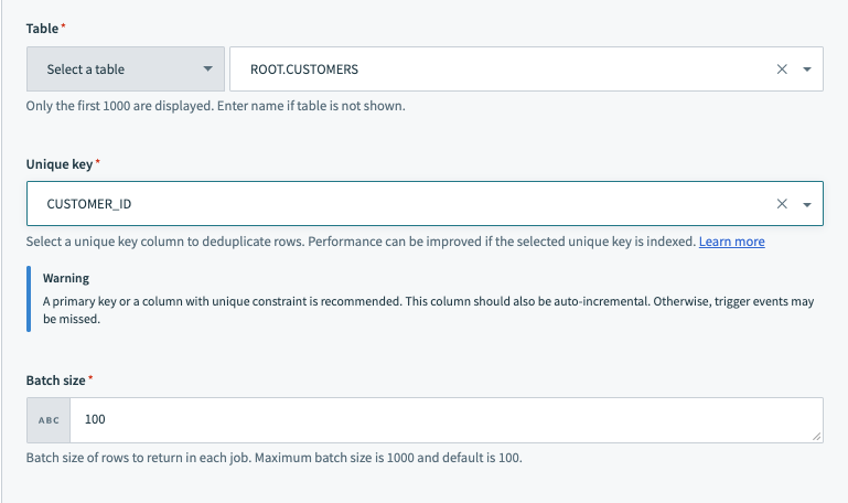 Batch trigger inputs