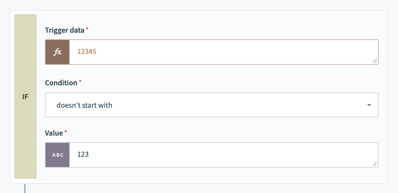 Comparing number types for starts with condition