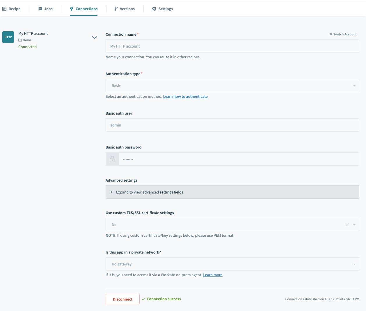 Jira Connection settings