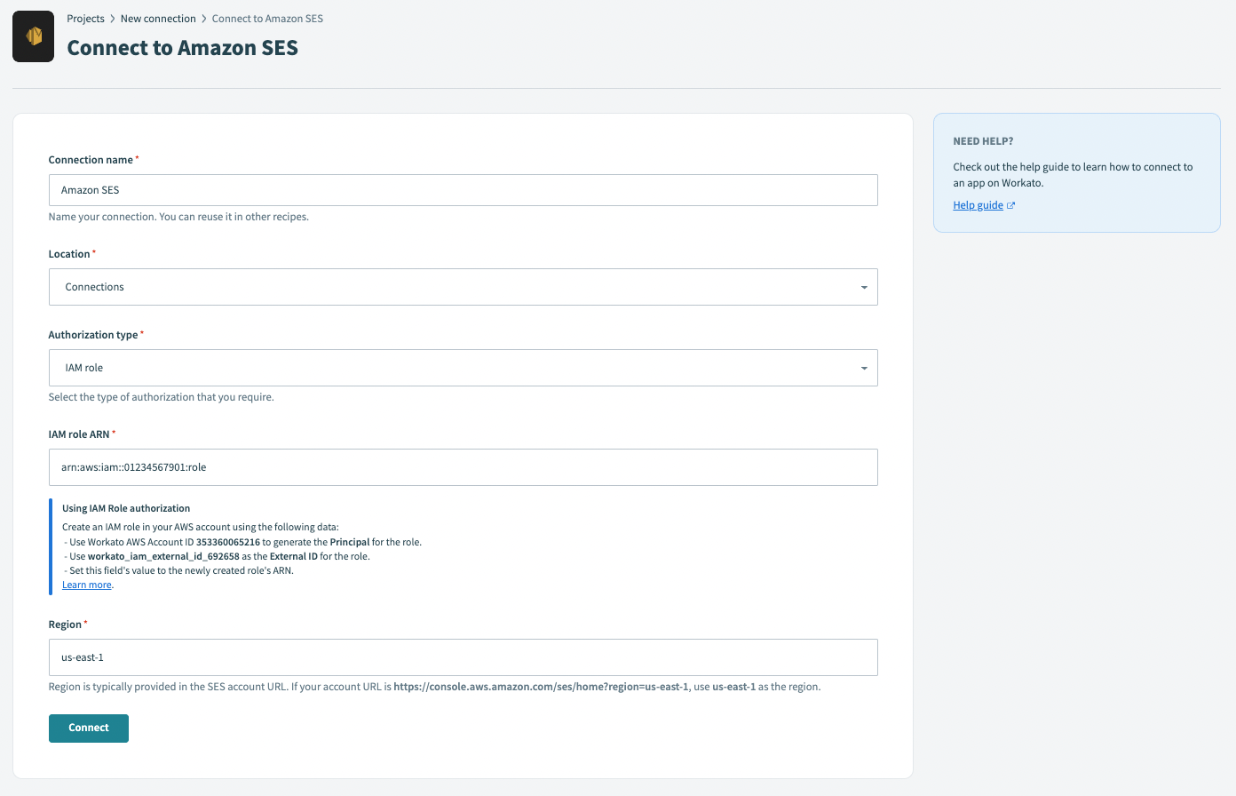 Authorization method - IAM role