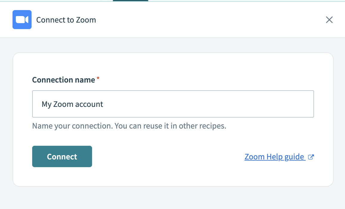 Zoom Connection Setup