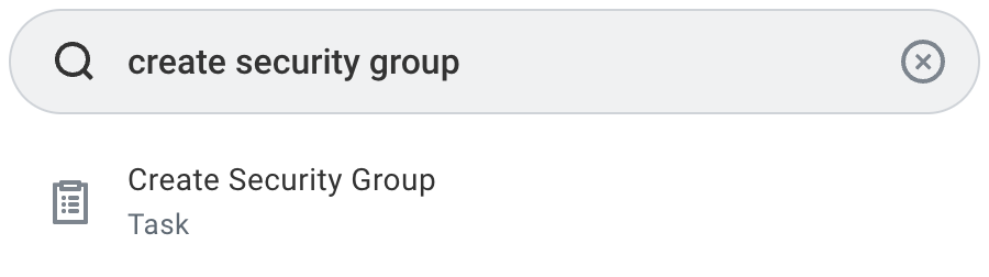 Select the Create Security Group task in Workday