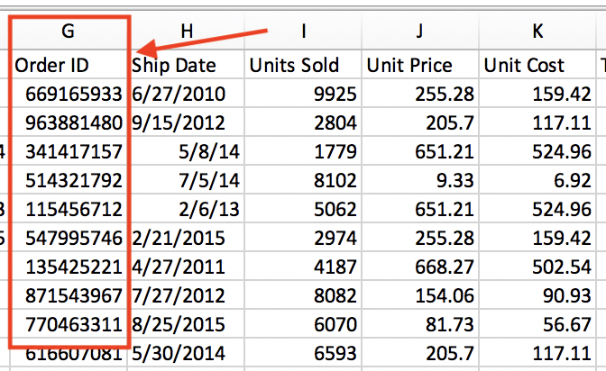 Custom ID column in CSV file