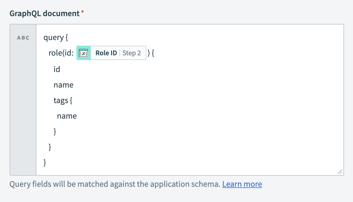 Custom query with datapills