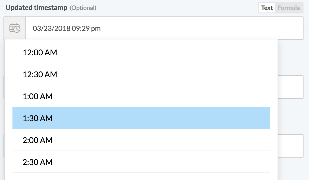 date_time control type