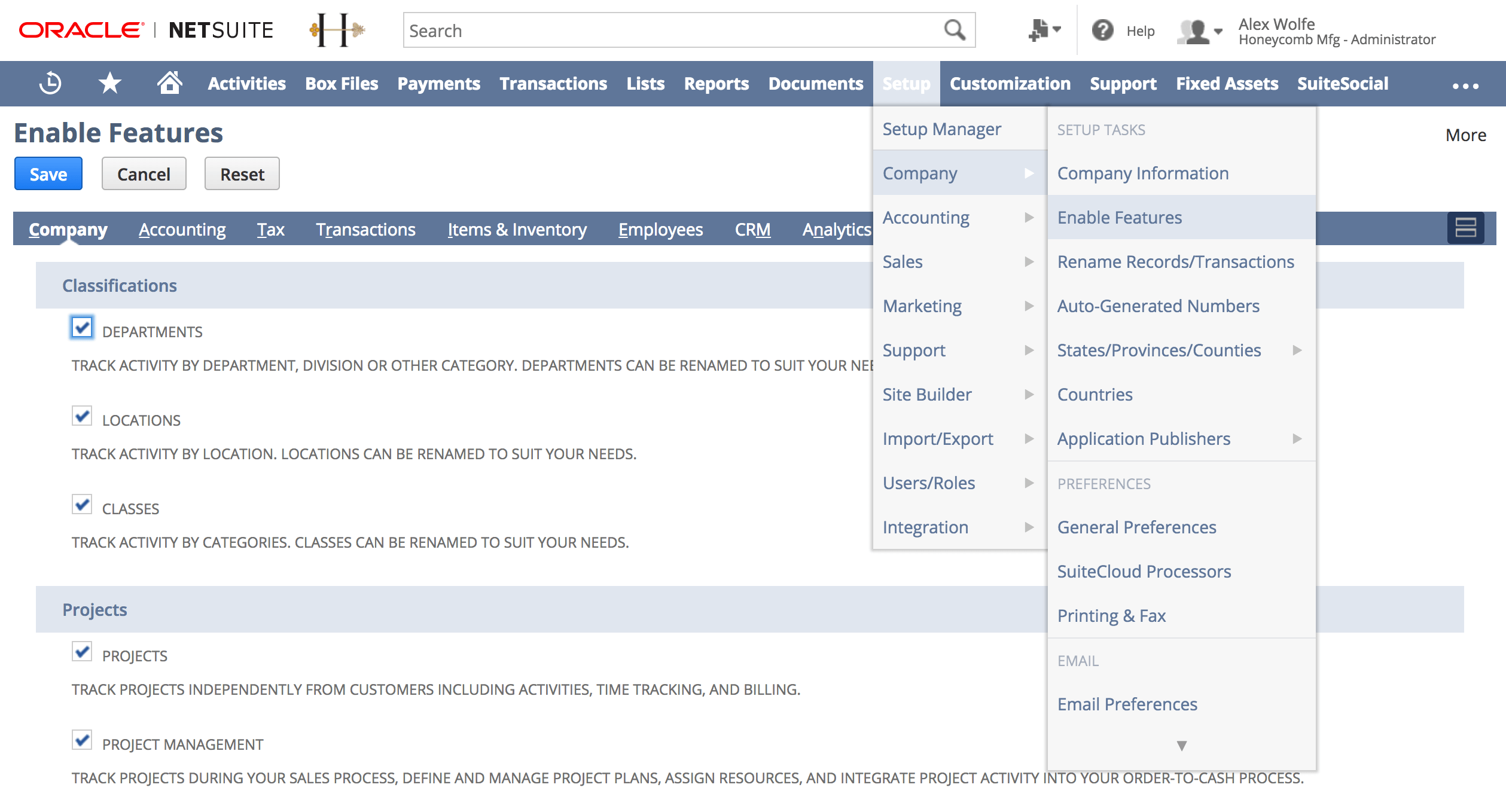 Setup > Company > Enabled Features > SuiteCloud