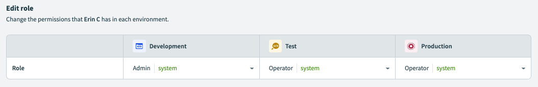 Assigning different roles for each Workato environment