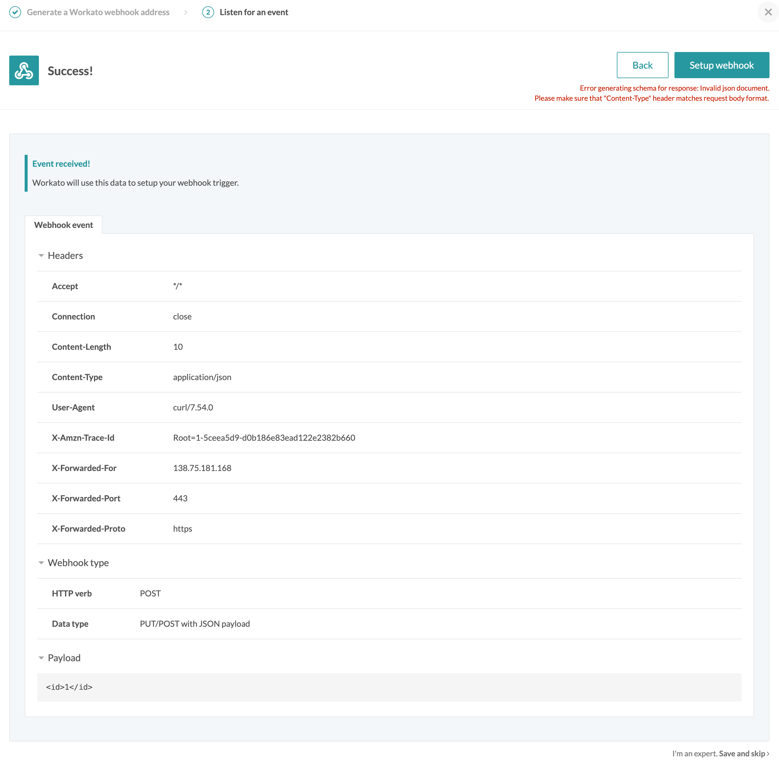 Error generating schema