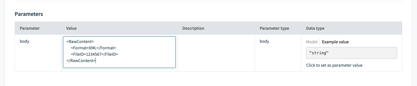 Testing REST endpoint with raw content