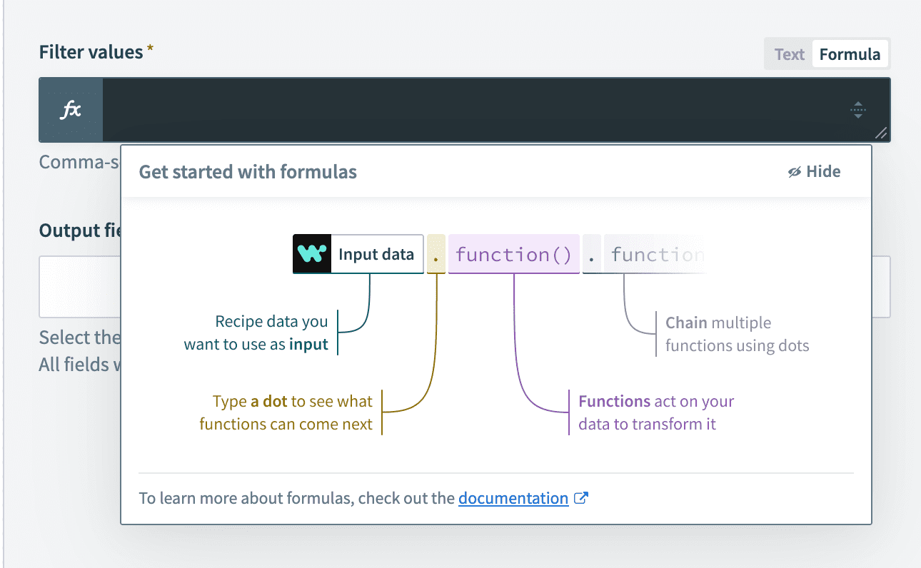 Formula mode