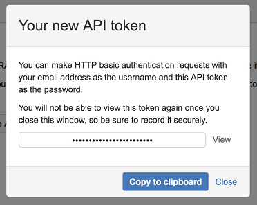 Generate API token