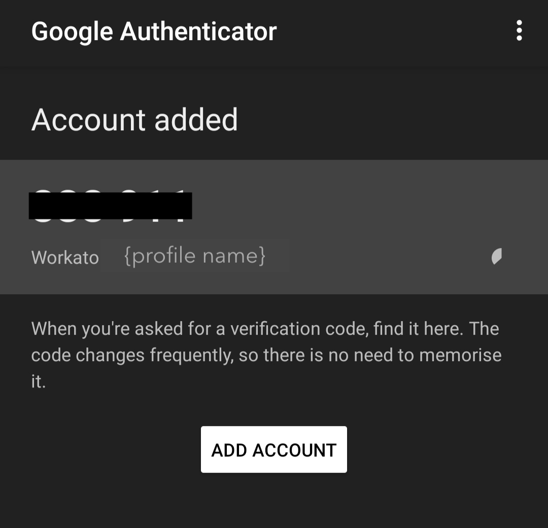 Verification code