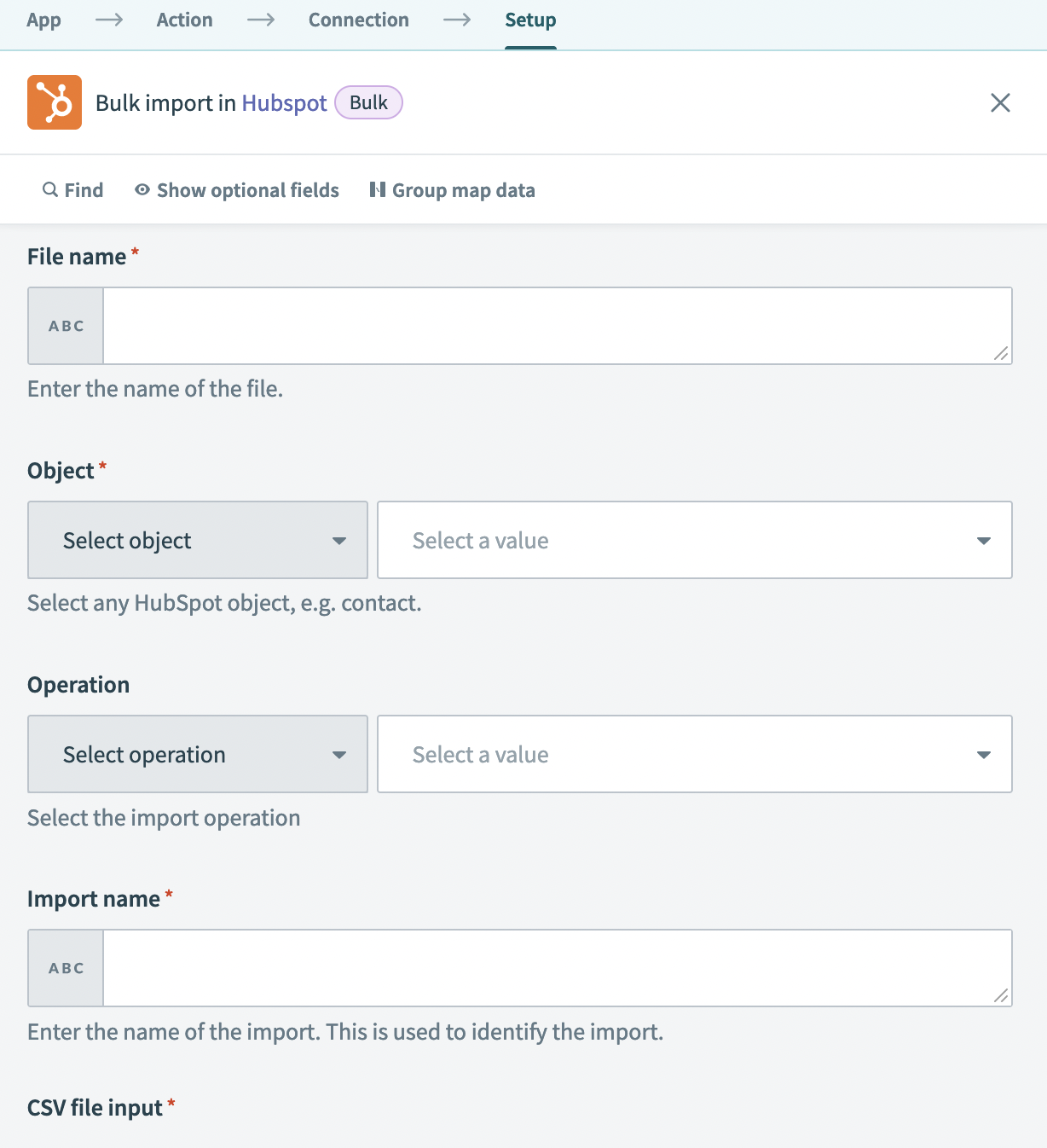 Import CRM data