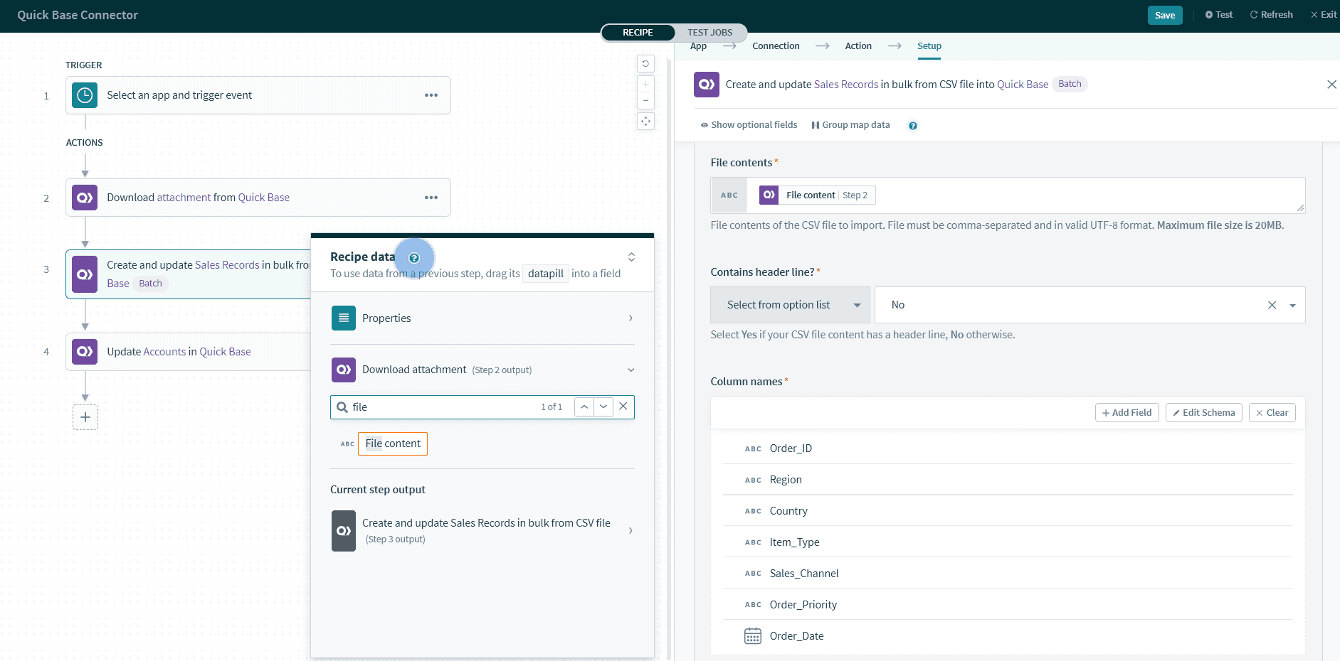 CSV file input