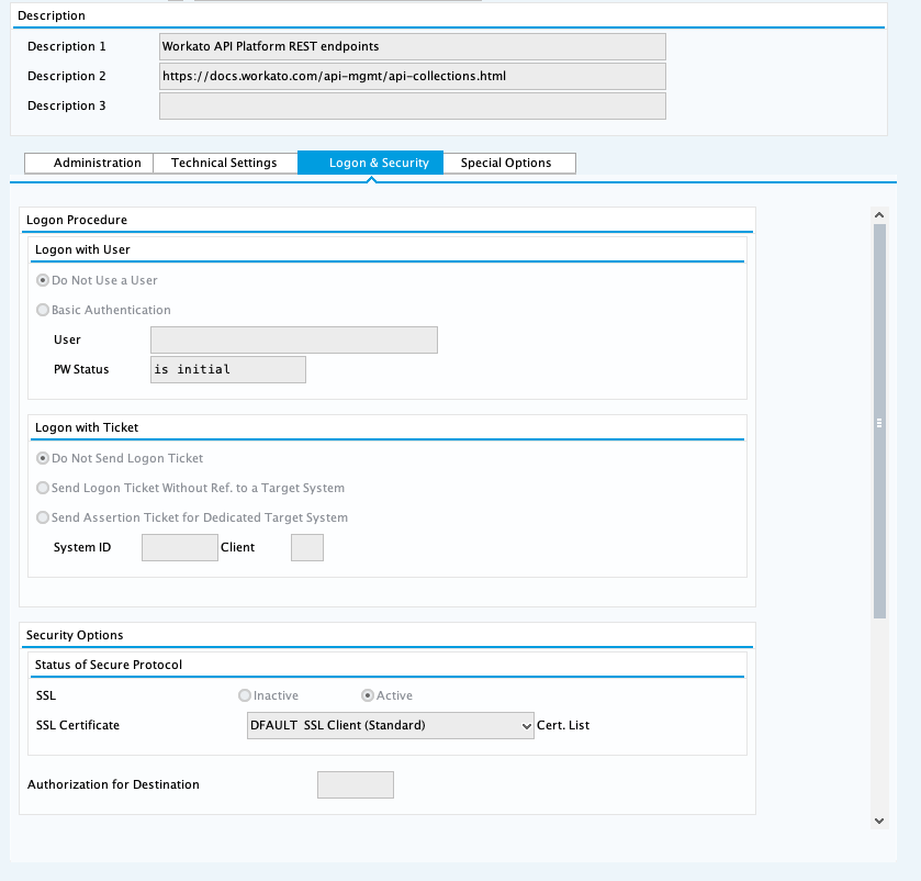 Logon and security