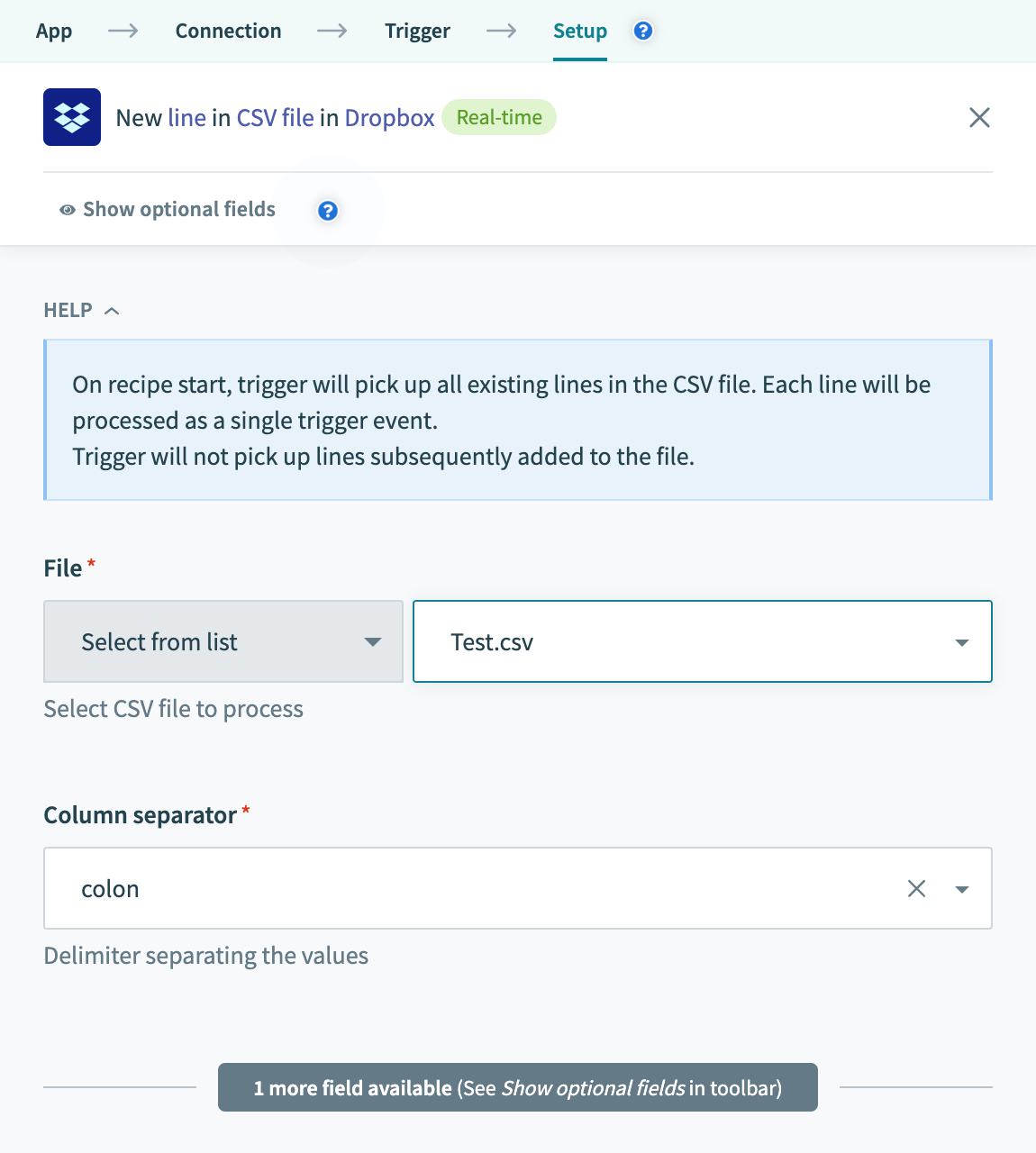 New lines in CSV file trigger