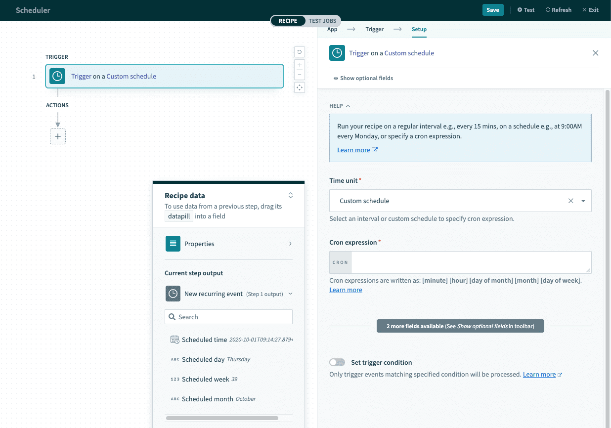 CRON expression for custom schedule