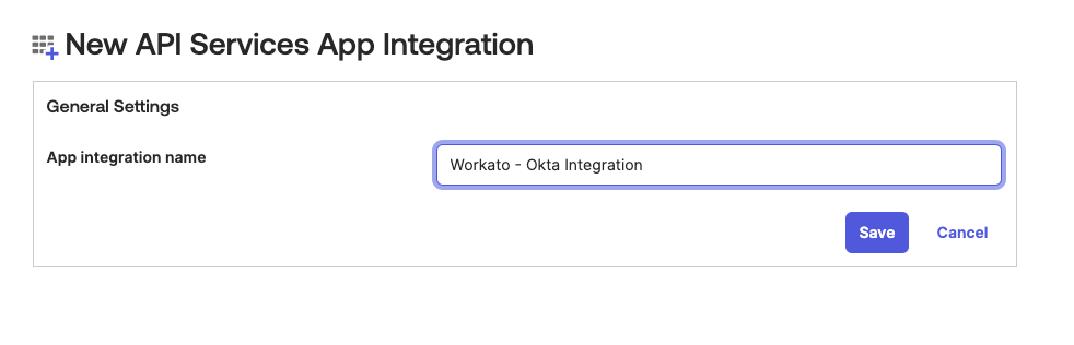 App integration name