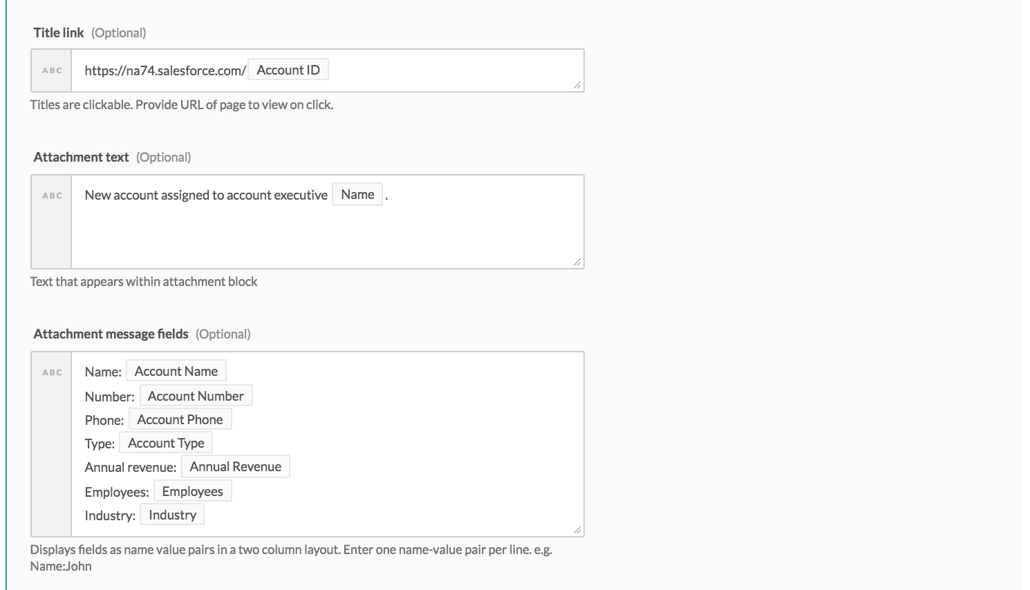 Post message basic configuration 2