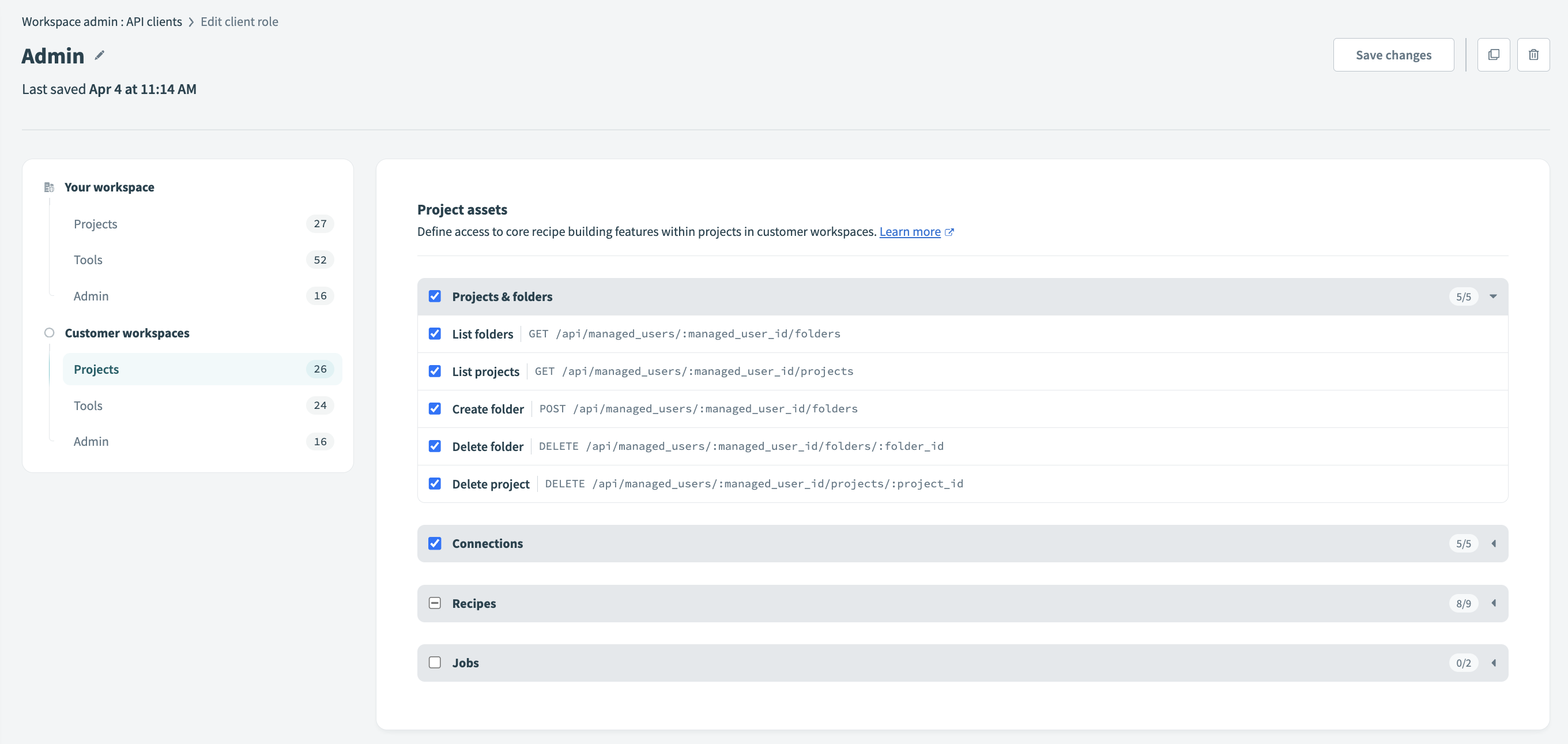 Select the endpoints you plan to enable