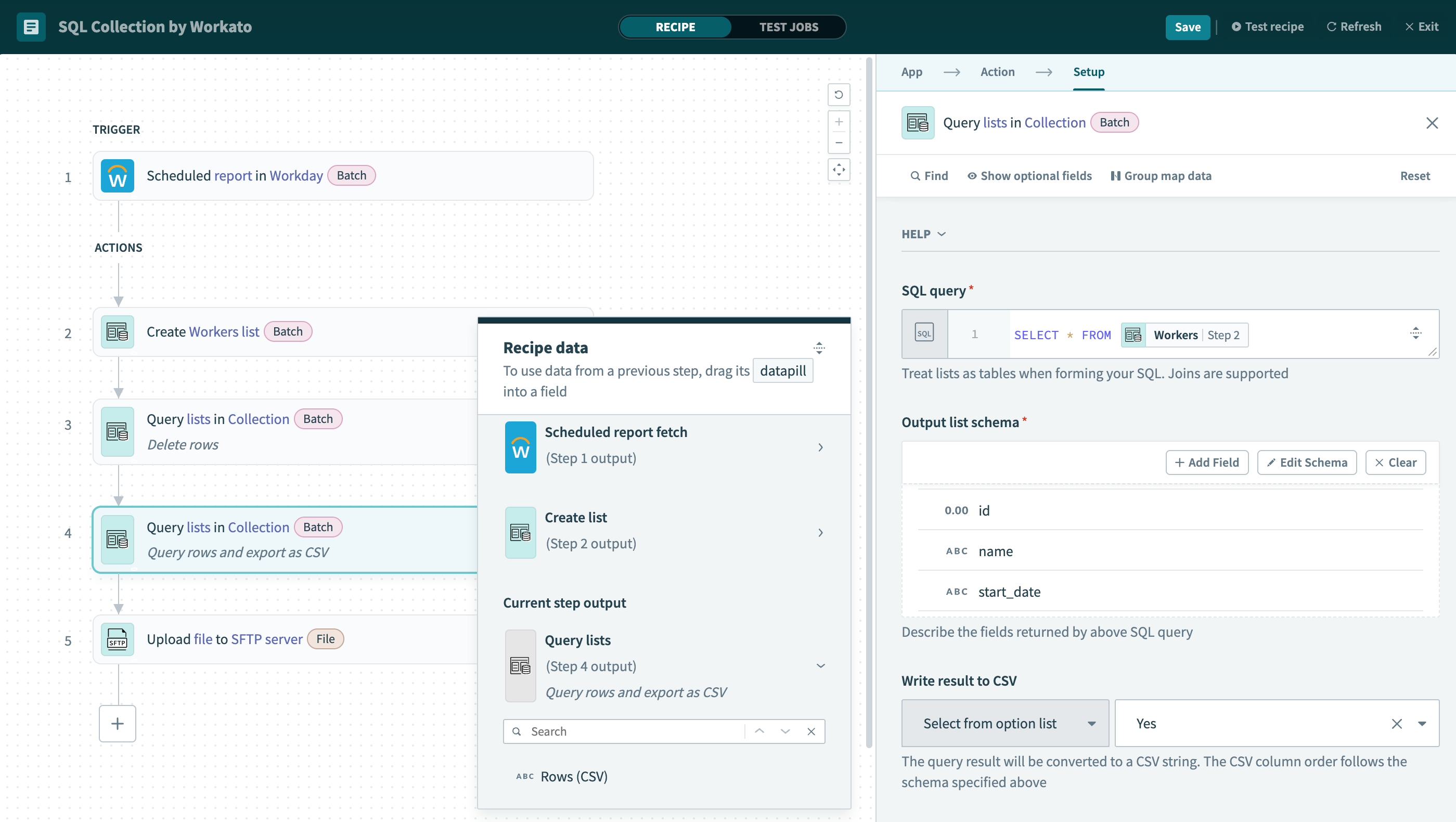 SQL Collection by Workato