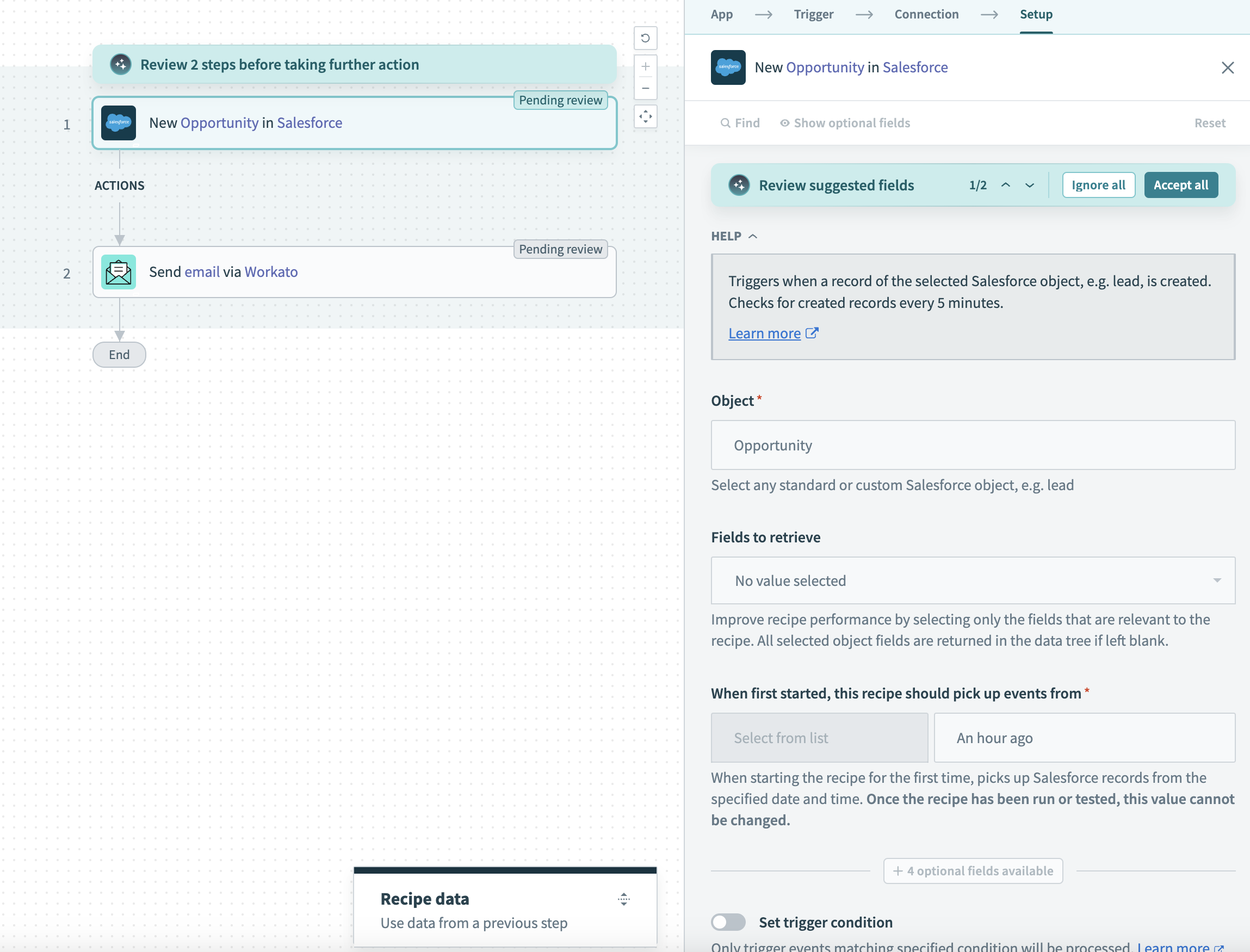 Review steps in Copilot