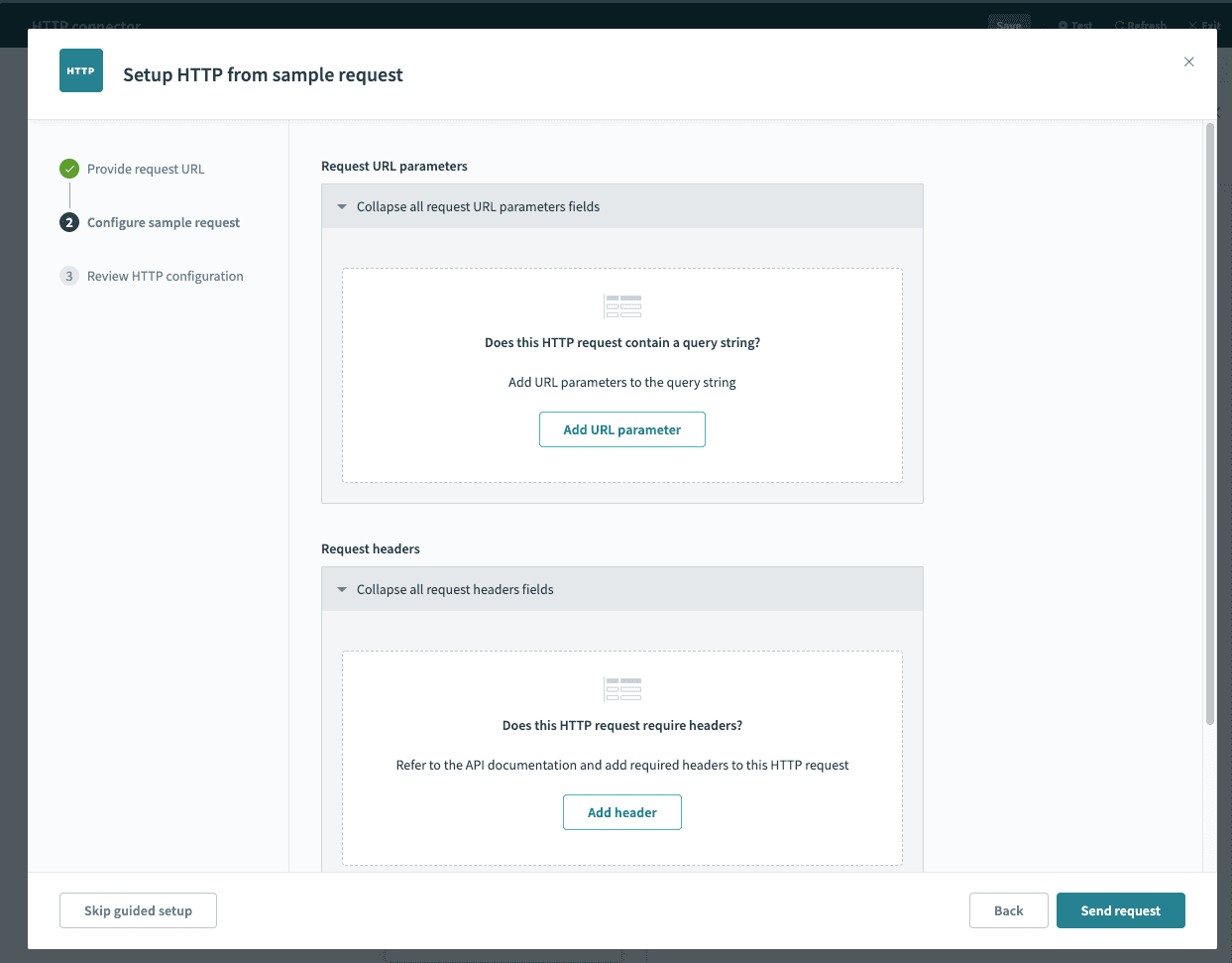 Step 2: Configure and send sample request