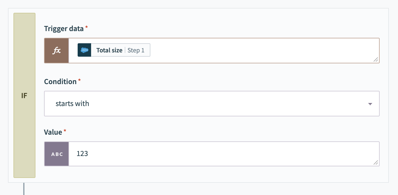 Comparing number types for starts with condition