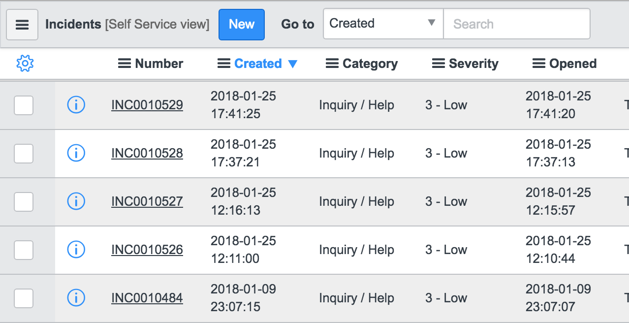 Created (sys_created_on) timestamp