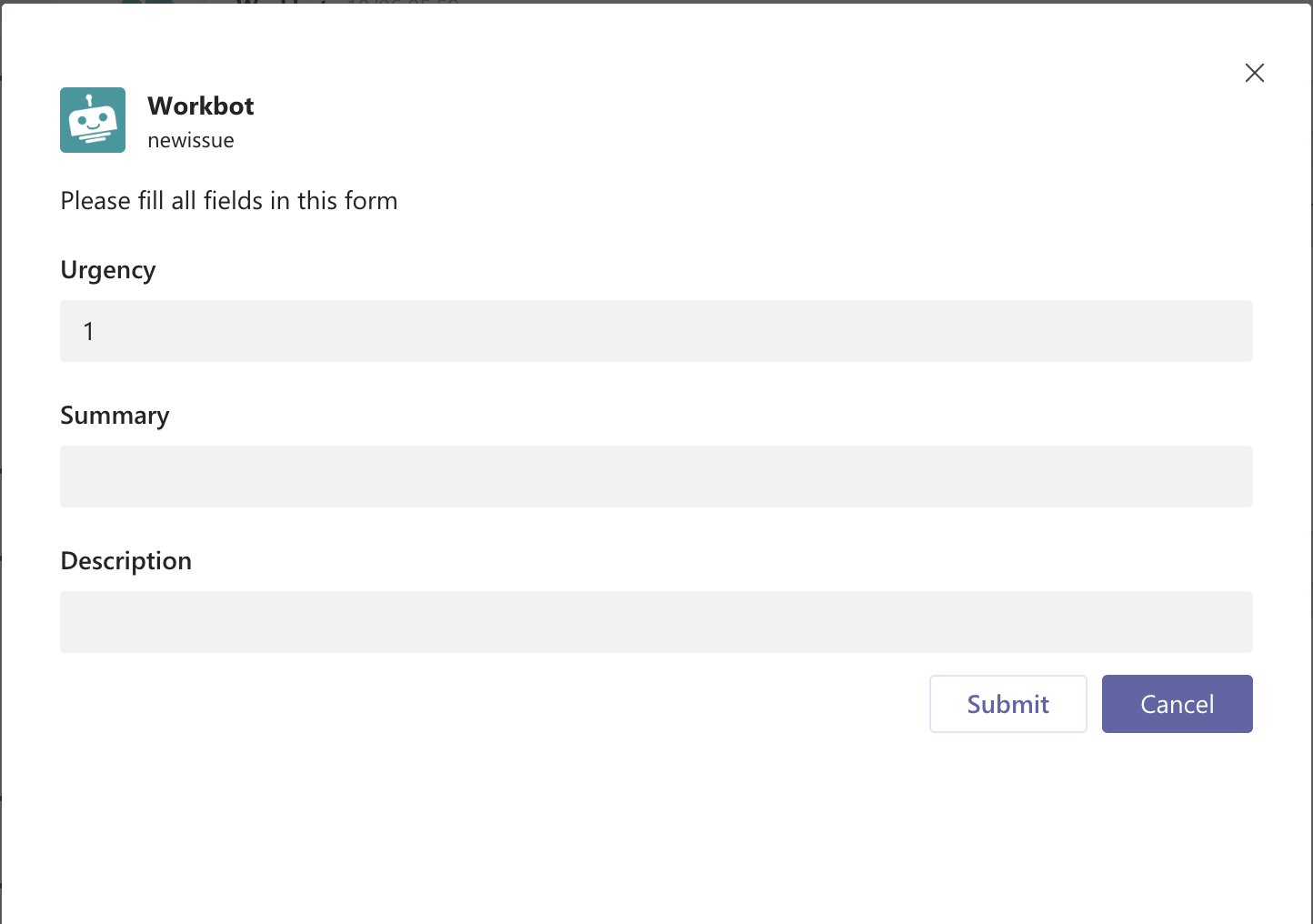 Task module with missing parameters